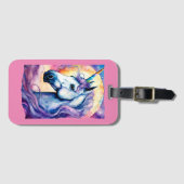 Kosmische Paarse eenhoorn iPad Bagagelabel (Voorkant (horizontaal))
