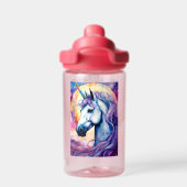 Kosmische Paarse Eenhoorn Waterfles (Achterkant)