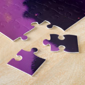 Kosmische Paarse en goudklok in het universum Legpuzzel (Zijkant)