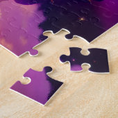 Kosmische Paarse en goudklokken die de buitenruimt Legpuzzel (Zijkant)