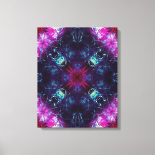 Kosmische Paarse Energie Fractale Kunst Canvas Afdruk