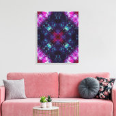 Kosmische Paarse Energie Fractale Kunst Canvas Afdruk (Insitu (Woonkamer))