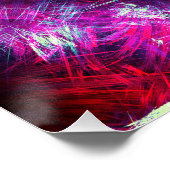 Kosmische Paarse Energie Fractale Kunst Perfect Poster (Hoek)