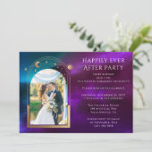 Kosmische Paarse gelukkig ooit na huwelijksrecepti Kaart (Staand voorkant)