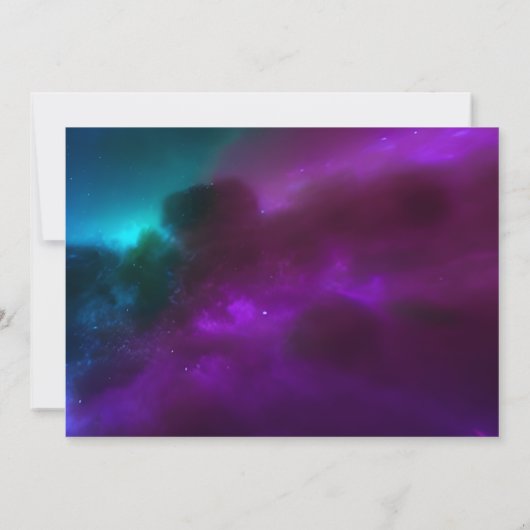 Kosmische Paarse gelukkig ooit na huwelijksrecepti Kaart (Achterkant)