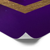 Kosmische Paarse Gouden Zon Maan Sterren Welkom Te Poster (Hoek)