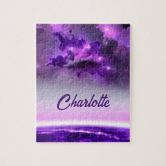 Kosmische Paarse Hues in het Fantastisch Fun-zonne Legpuzzel (Verticaal)