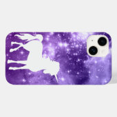 Kosmische Paarse Magische Sterren Witte Eenhoorn Case-Mate iPhone Case (Achterkant (horizontaal))