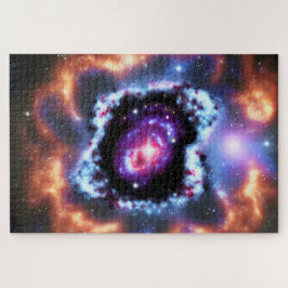 Kosmische Paarse Mysterie Explosie In De Ruimte Legpuzzel