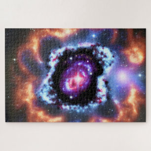Kosmische Paarse Mysterie Explosie In De Ruimte Legpuzzel