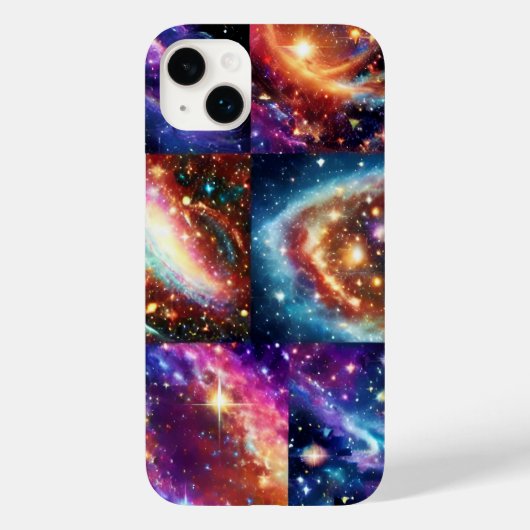 Kosmische Paarse Planeet Galaxy Space Landscape Case-Mate iPhone Case (Achterkant)