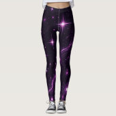 Kosmische Paarse schemering Leggings (Voorkant)