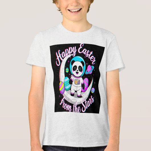 Kosmische paasvieringen Tri-Blend shirt (Voorkant)