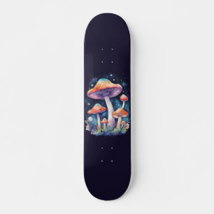 Kosmische Paddenstoelen Watercolor Kunststijl Persoonlijk Skateboard