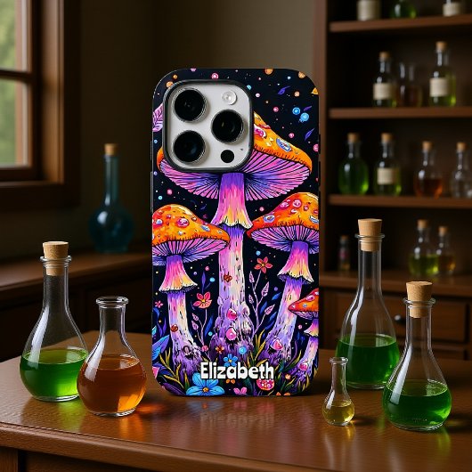 kosmische paddenstoelenweide Case-Mate iPhone case