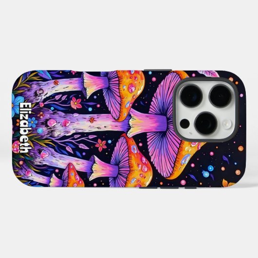 kosmische paddenstoelenweide Case-Mate iPhone case (Achterkant (horizontaal))