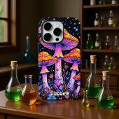 kosmische paddenstoelenweide iPhone hoesje