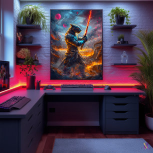 Kosmische Panter Samurai – Hemelse Zwaardmeester Poster