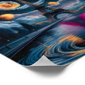 Kosmische Parijse Rapsodie Poster (Hoek)