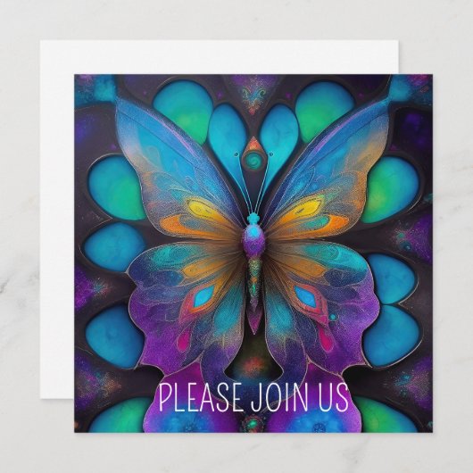 KOSMISCHE PASTEL VLINDER KAART (Voorkant / Achterkant)