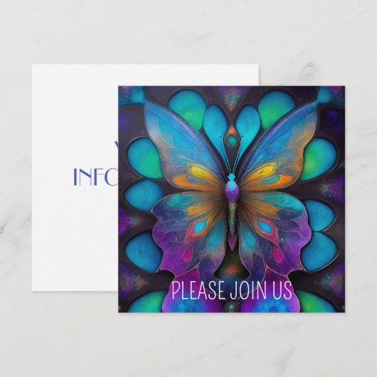 KOSMISCHE PASTELVLINDER KAART (Voorkant / Achterkant)