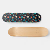 kosmische patroonplanten en -sterren persoonlijk skateboard (Horizontaal)