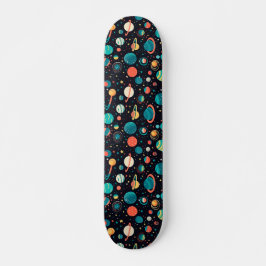 kosmische patroonplanten en -sterren persoonlijk skateboard
