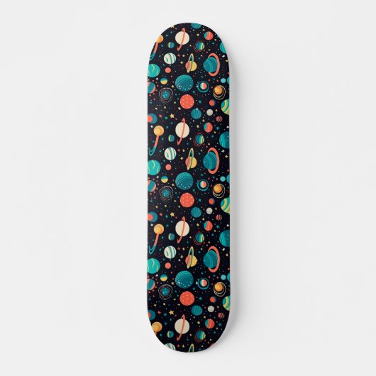 kosmische patroonplanten en -sterren persoonlijk skateboard (Voorkant)