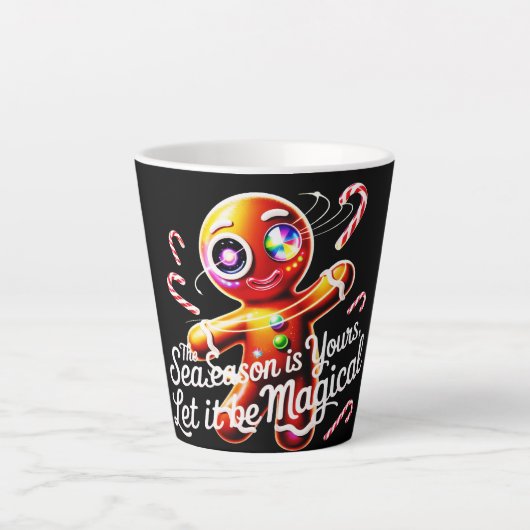 Kosmische Peperkoek Latte Mok Magische Kerstmis (Voorkant)