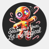 Kosmische Peperkoek Sticker Magica Kerstmis (Voorkant)