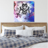 *~ Kosmische Percussionist Cool Cat AP91 DRUMMER Canvas Afdruk (Insitu (Slaapkamer))