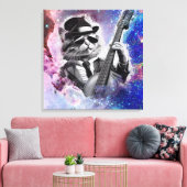 *~ Kosmische Percussionist Koele Kat DRUMMER AP91 Canvas Afdruk (Insitu (Woonkamer))