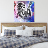 *~ Kosmische Percussionist Koele Kat DRUMMER AP91 Canvas Afdruk (Insitu (Slaapkamer))