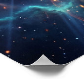 Kosmische Phoenix Rijzende Vlam Poster (Hoek)