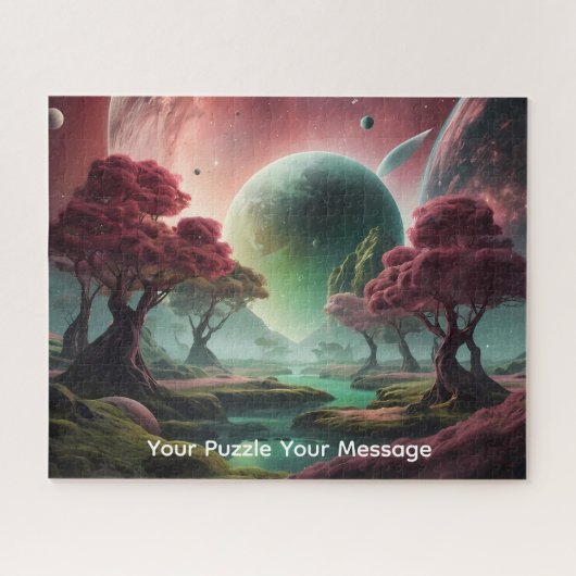Kosmische planeten & kleurrijke werelden legpuzzel (Horizontaal)