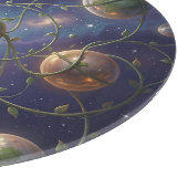  Kosmische planeten omwikkeld met wijnranken Snijplank (Hoek)