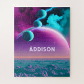 Kosmische planten in Paarse Amazing Skies in het u Legpuzzel (Verticaal)