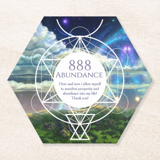 Kosmische poortmanifestatie kartonnen onderzetters (Voorkant)