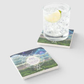 Kosmische poortmanifestatie stenen onderzetter (Zijkant)