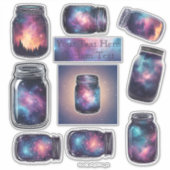 Kosmische potten AI Fantasy Digitale Kunst Print ( Sticker (Voorkant)