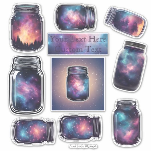 Kosmische potten AI Fantasy Digitale Kunst Print ( Sticker (Voorkant)