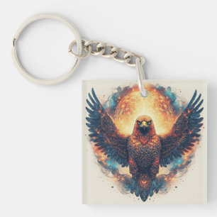 🦅 Kosmische Prisma Adelaar Visie Charme 🦅 Sleutelhanger