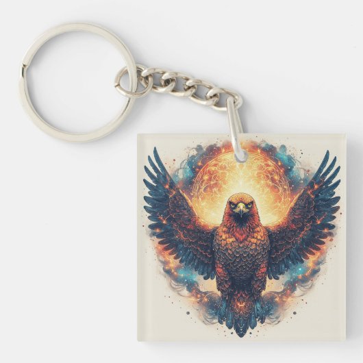 🦅 Kosmische Prisma Adelaar Visie Charme 🦅 Sleutelhanger (voorkant)
