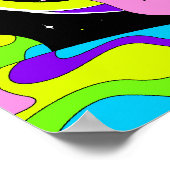 Kosmische psychedelische glimlach poster (Hoek)