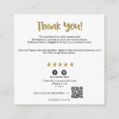 *~* kosmische QR AP8 DANK U Gold Star Review Informatiekaartje (Voorkant)