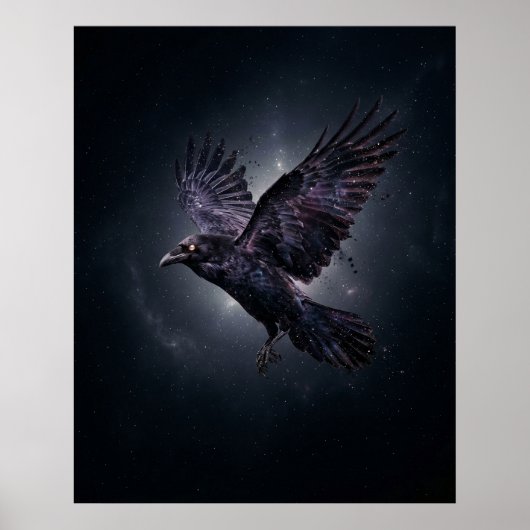 Kosmische Raaf Ster Leegte Poster (Voorkant)