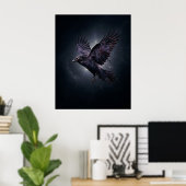 Kosmische Raaf Ster Leegte Poster (Thuiskantoor)