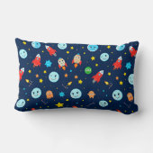 🚀 Kosmische Raketdromen Blauwe Ruimte Avontuur✨🌌 Kussen (Achterkant)