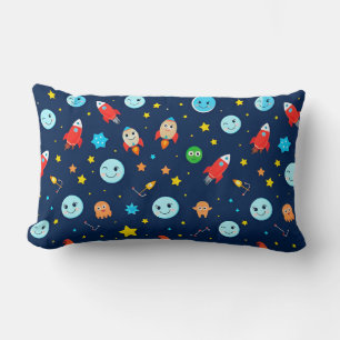 🚀 Kosmische Raketdromen Blauwe Ruimte Avontuur✨🌌 Kussen