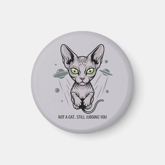 Kosmische Rechters Sphynx Kat Kunst Magneet (Voorkant)